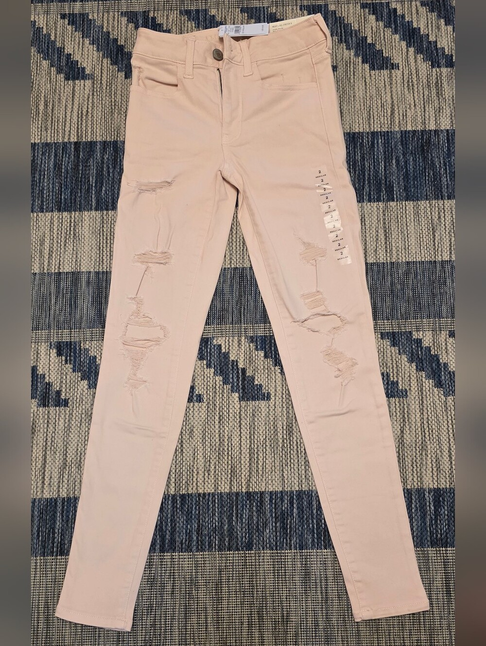NWT American EAGLE Light Pink Hi-Rise Jeggings Size 2